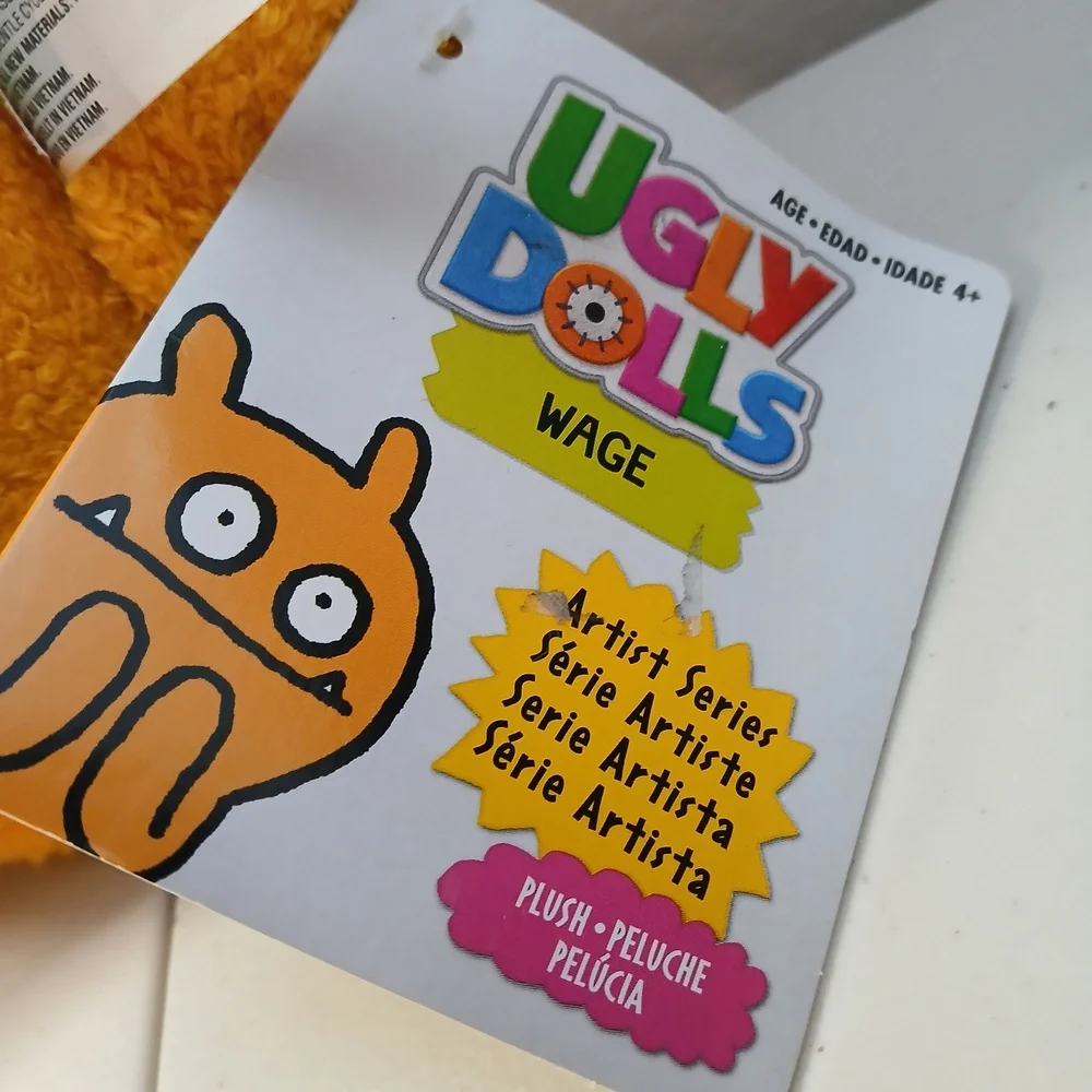 Ugly Dolls Wage Denim Shorts Stuffed Plush Animal Toy Doll Monster NEW 14